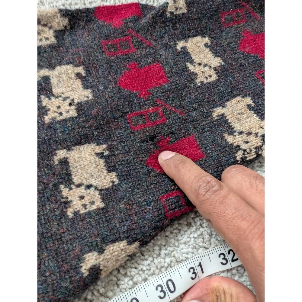 Vintage Marshall Field's Store for Men Made in Scotland Wool Scottie Dog Sweater